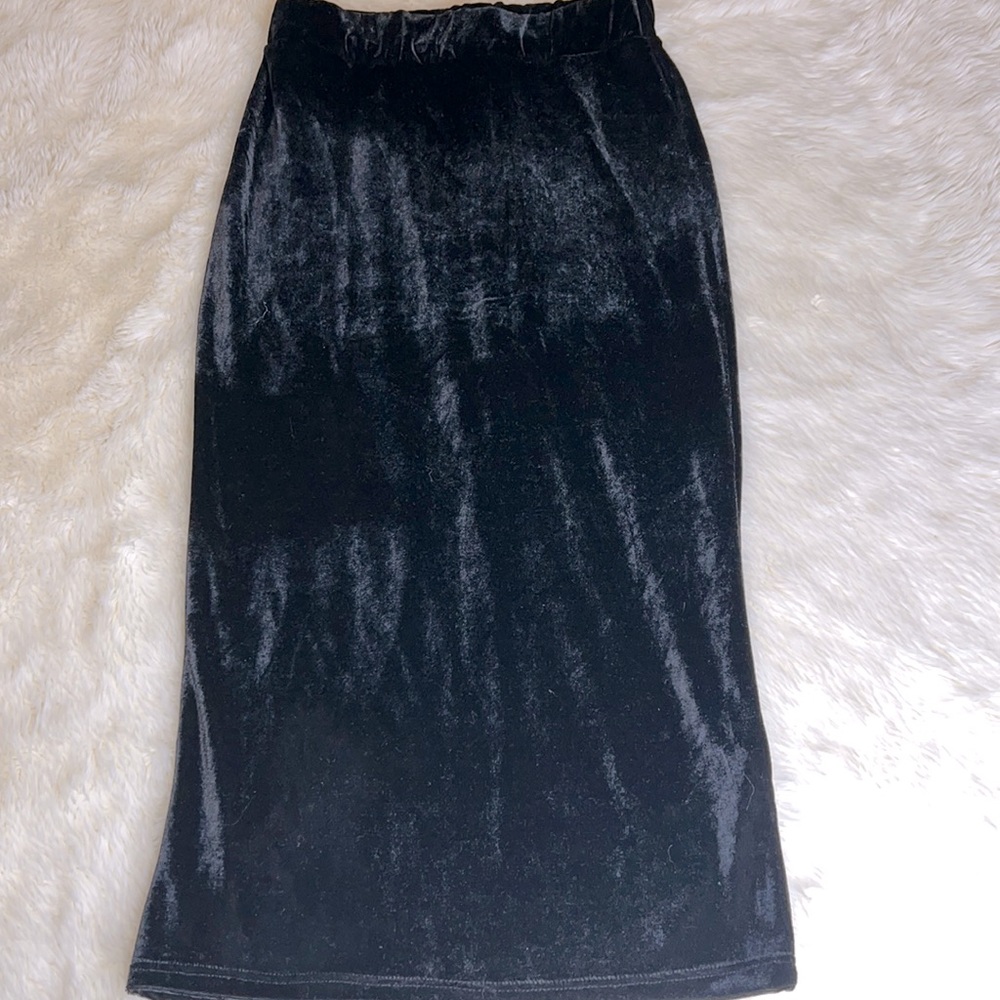 Pencil  Velvet Skirt